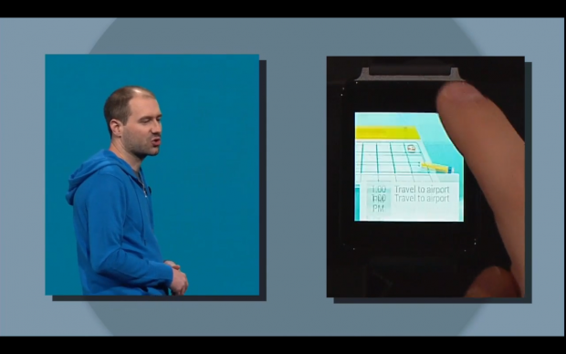 Die Präsentation von Android Wear während der Google I/O. (Screenshot: Golem.de)